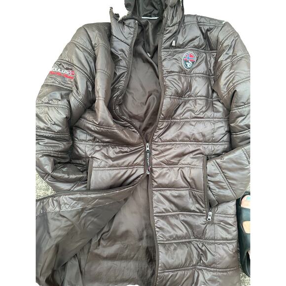 Nebulus Lodge Norway Womens Winter Long Jacket Coat Seal Brown Large - Picture 5 of 8